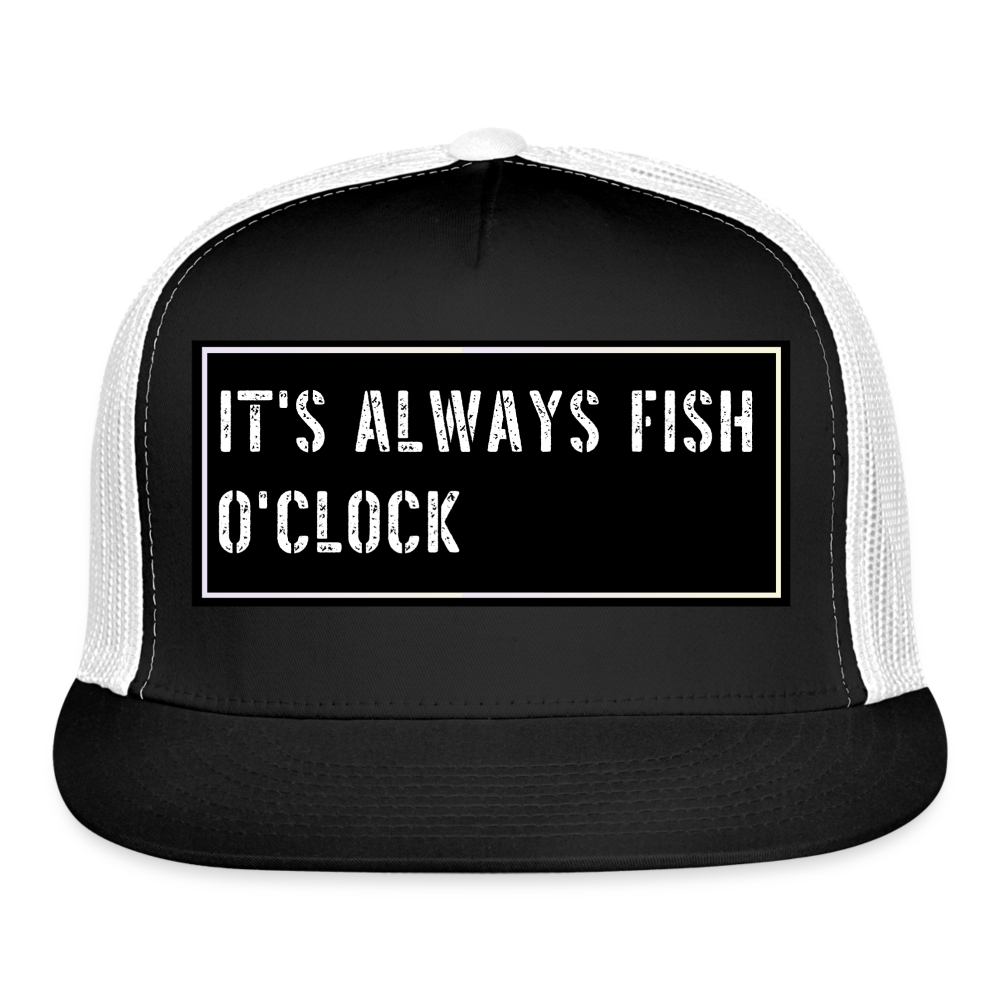 Funny Fishing Hat - black/white