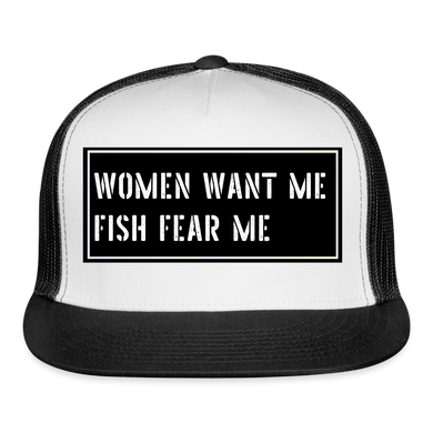 Funny Fish Hat - white/black