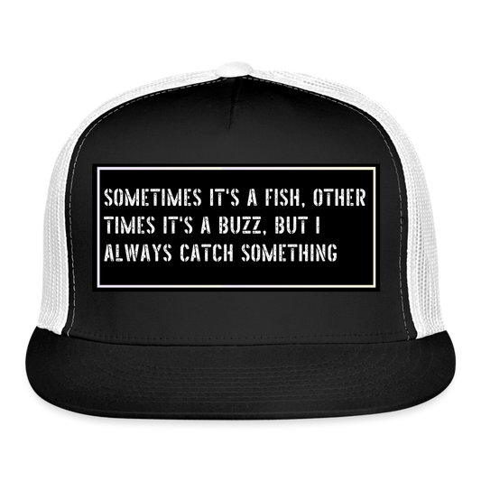 Funny Fishing Hat - black/white