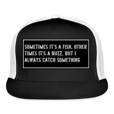Funny Fishing Hat - black/white