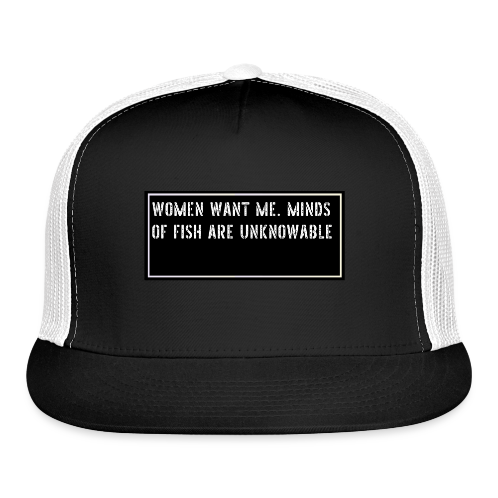 Funny Fisherman Hat - black/white
