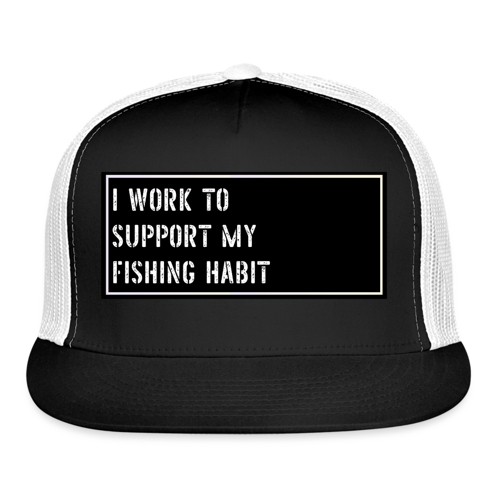 Funny Fish Hat - black/white