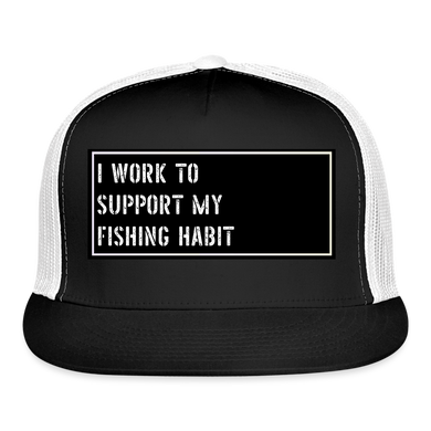 Funny Fish Hat - black/white