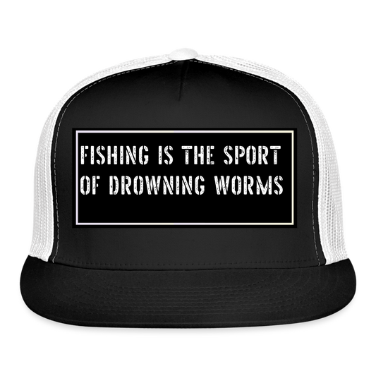 Funny Fish Hat - black/white