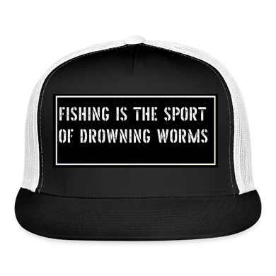 Funny Fish Hat - black/white