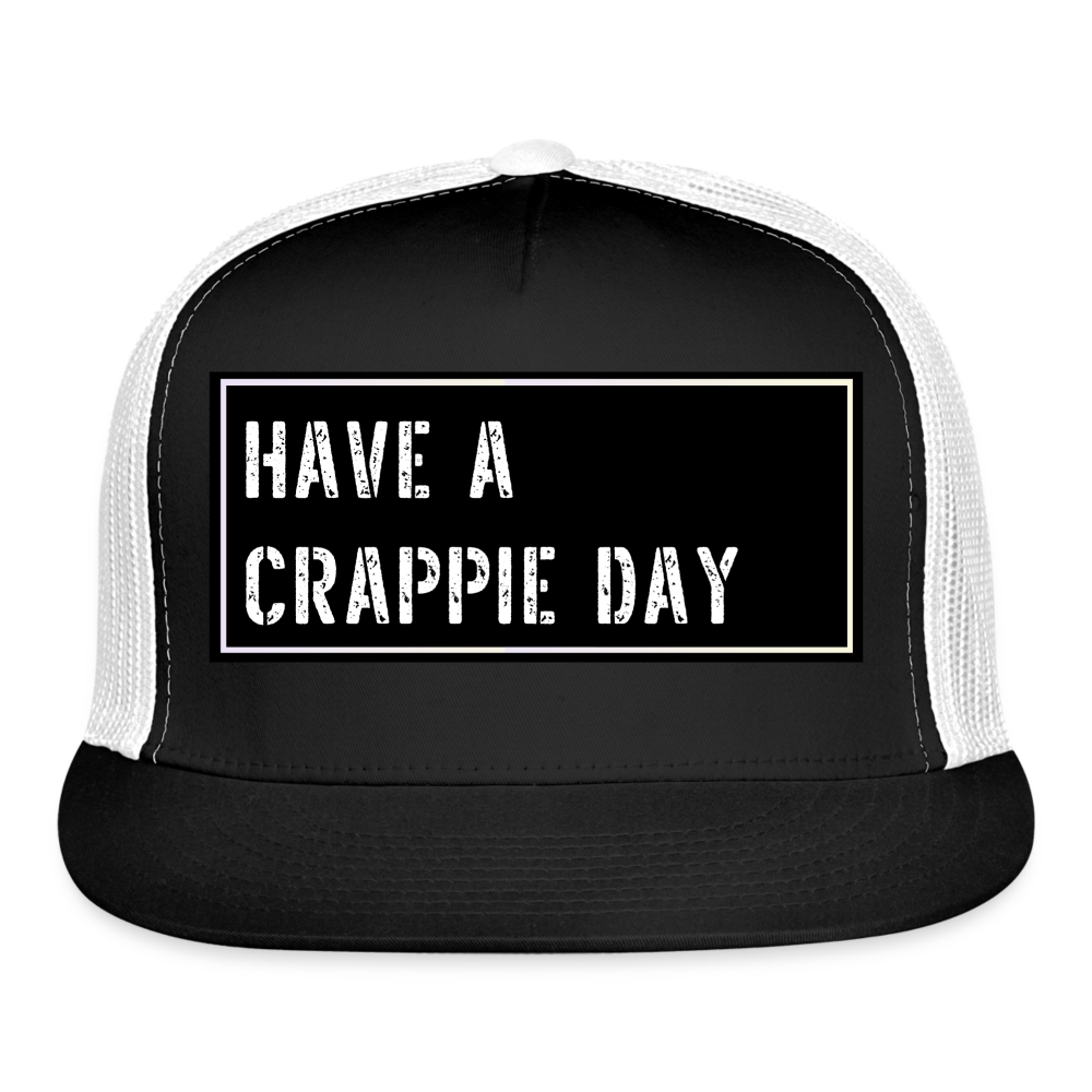 Funny Fishing Trucker Cap - black/white