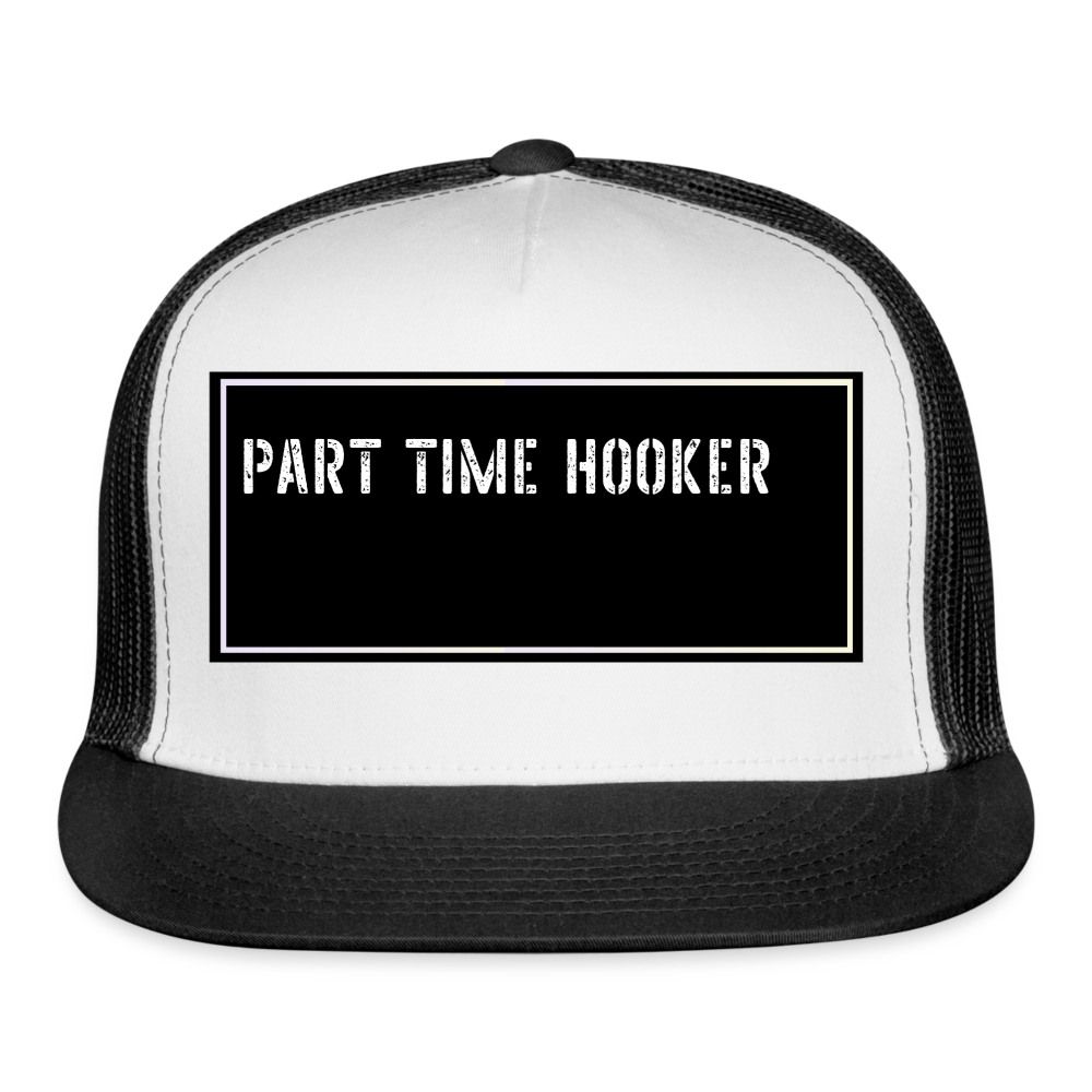Fish Hat Funny - white/black