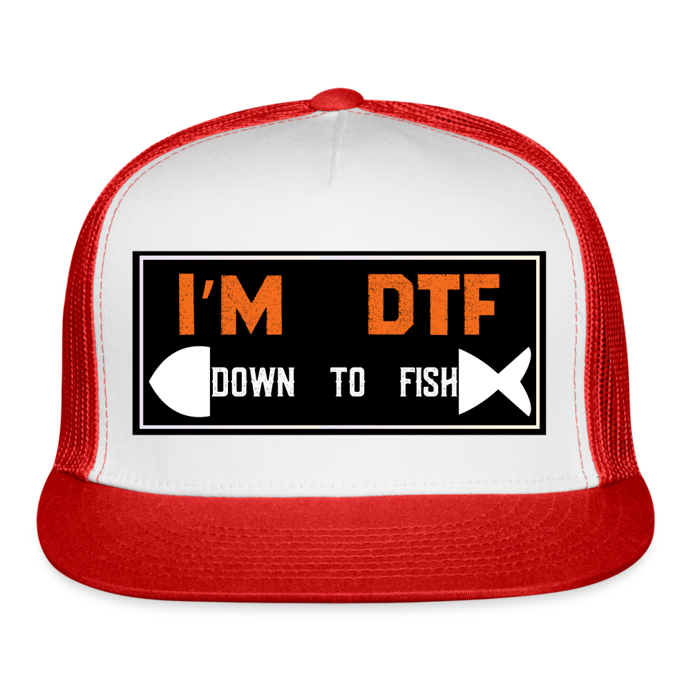 Funny Fishing Hat - white/red