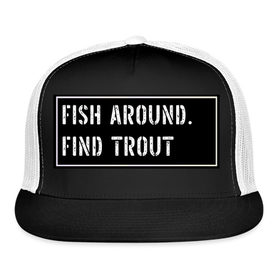 Fishing Trucker Hat Funny - black/white