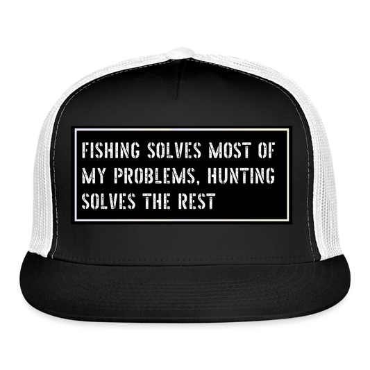 Funny Fish Hat - black/white