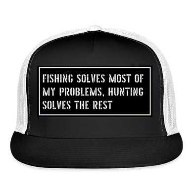 Funny Fish Hat - black/white