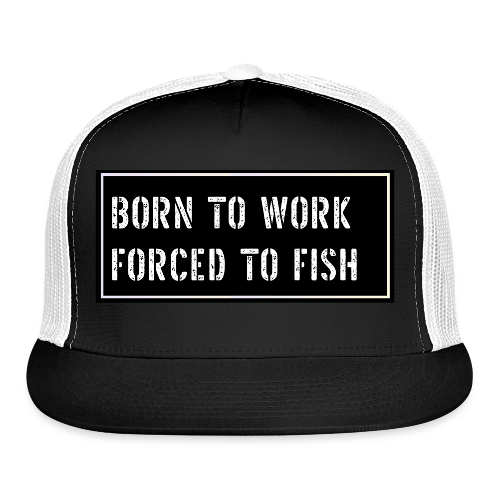 Fishing Hat Funny - black/white