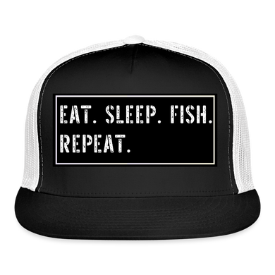 Fishing Hat Funny - black/white