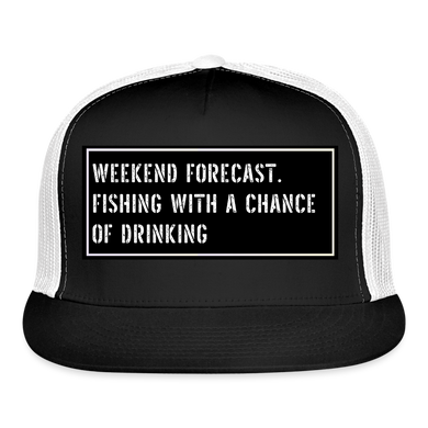Fishing Hat Funny - black/white
