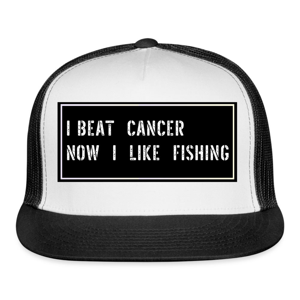 Funny Fish Hat - white/black