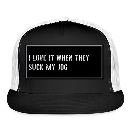 Funny Fishing Trucker Cap - black/white