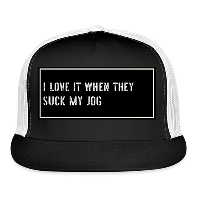 Funny Fishing Trucker Cap - black/white