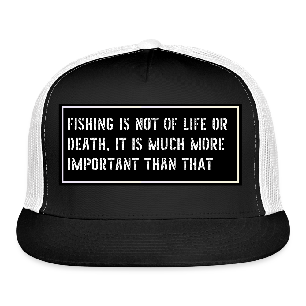 Fishing Hat Funny - black/white