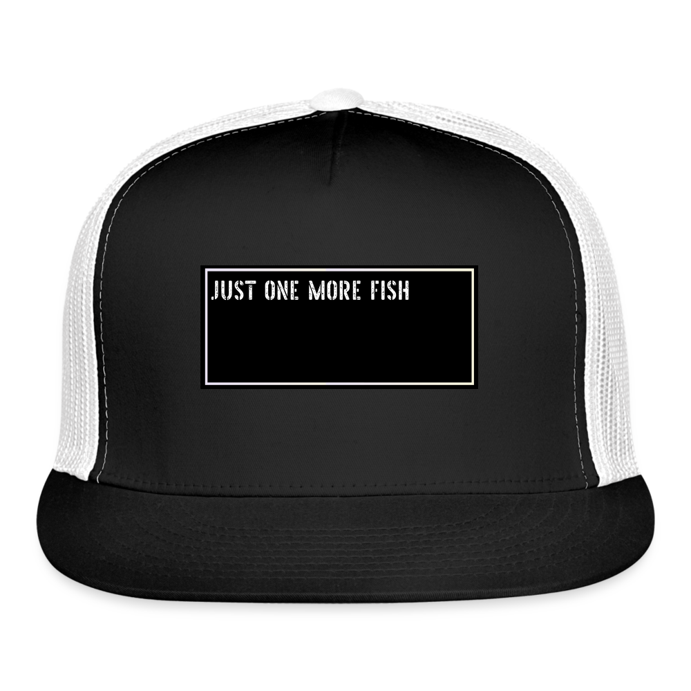 Funny Fishing Trucker Cap - black/white