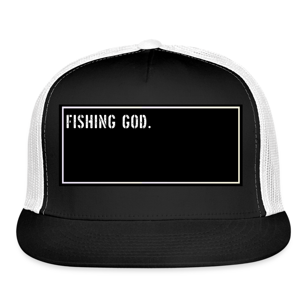 Fish Hat Funny - black/white