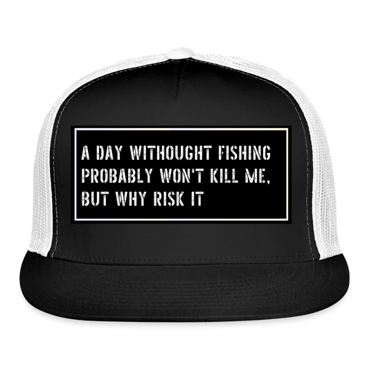 Funny Fishing Cap - black/white