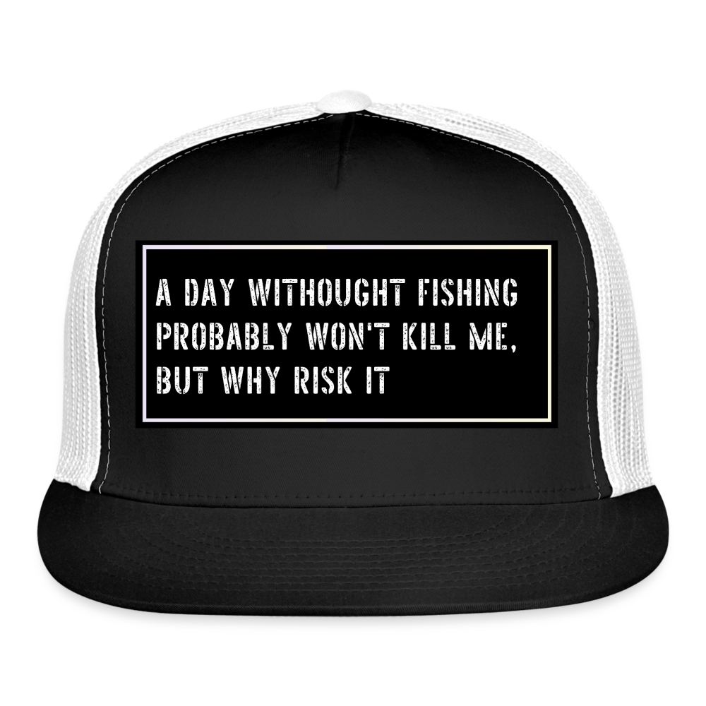 Funny Fishing Cap - black/white