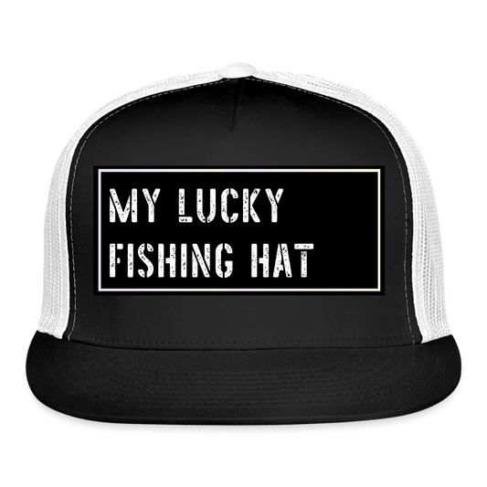 Funny Fishing Cap - black/white