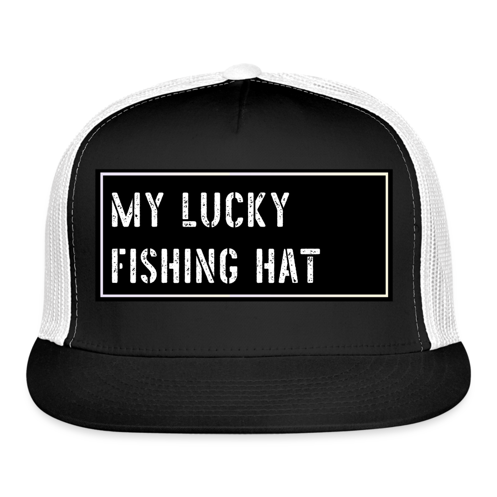 Funny Fishing Cap - black/white