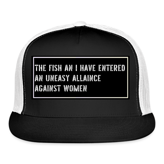 Fishing Hat Funny - black/white