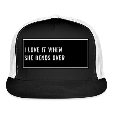 Funny Fishing Trucker Cap - black/white