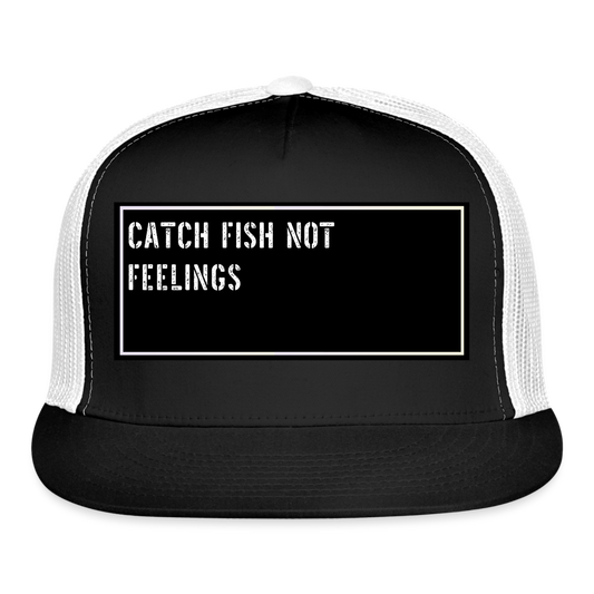 Fishing Trucker Hat Funny - black/white