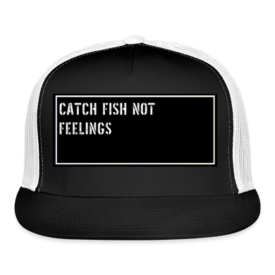 Fishing Trucker Hat Funny - black/white