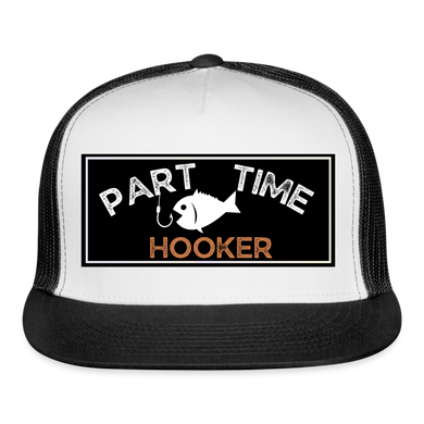 Funny Fishing Hat - white/black