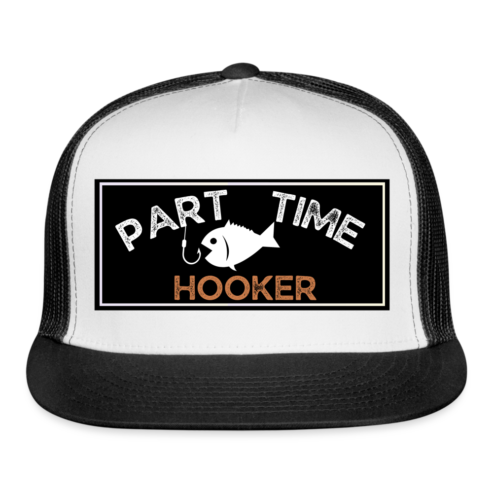 Funny Fishing Hat - white/black