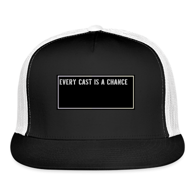 Funny Fisherman Hat - Every cast is a chance - black/white