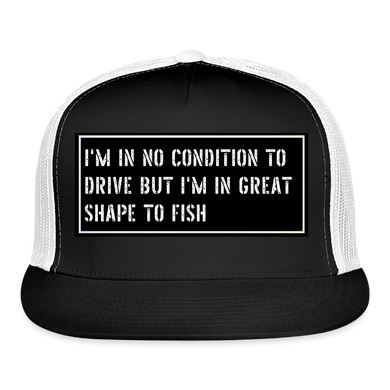 Funny Fishing Hat - black/white