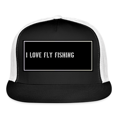 Funny Fishing Trucker Cap - black/white