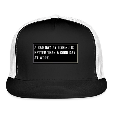 Fishing Hat Funny - black/white
