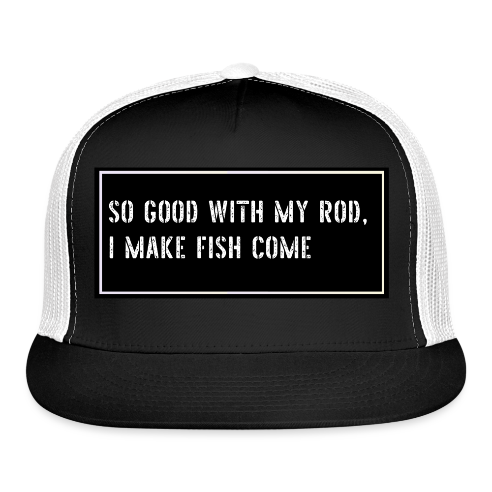 Funny Fishing Cap - black/white
