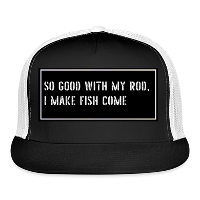 Funny Fishing Cap - black/white