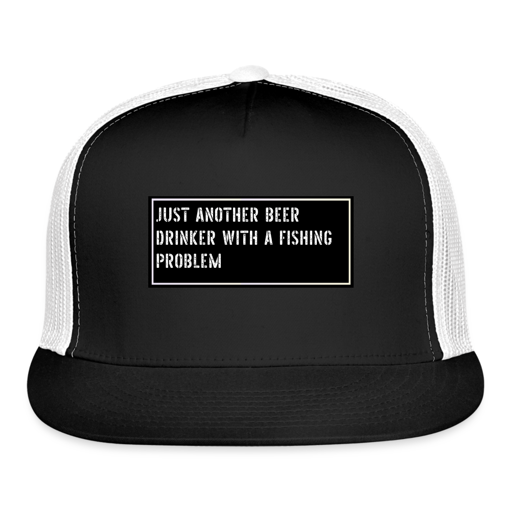 Funny Fish Hat - black/white