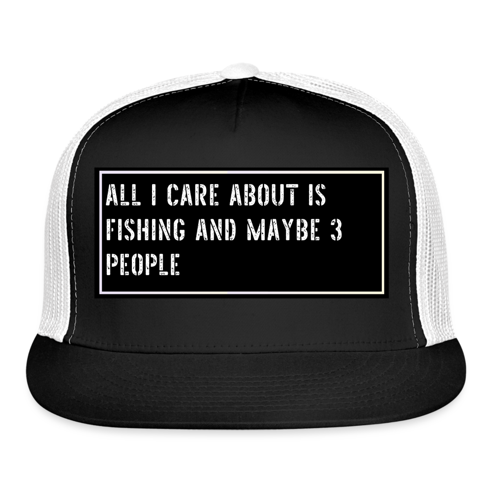 Fishing Hat Funny - black/white