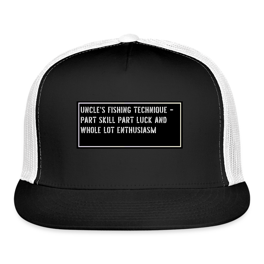 Funny Fishing Hat - black/white