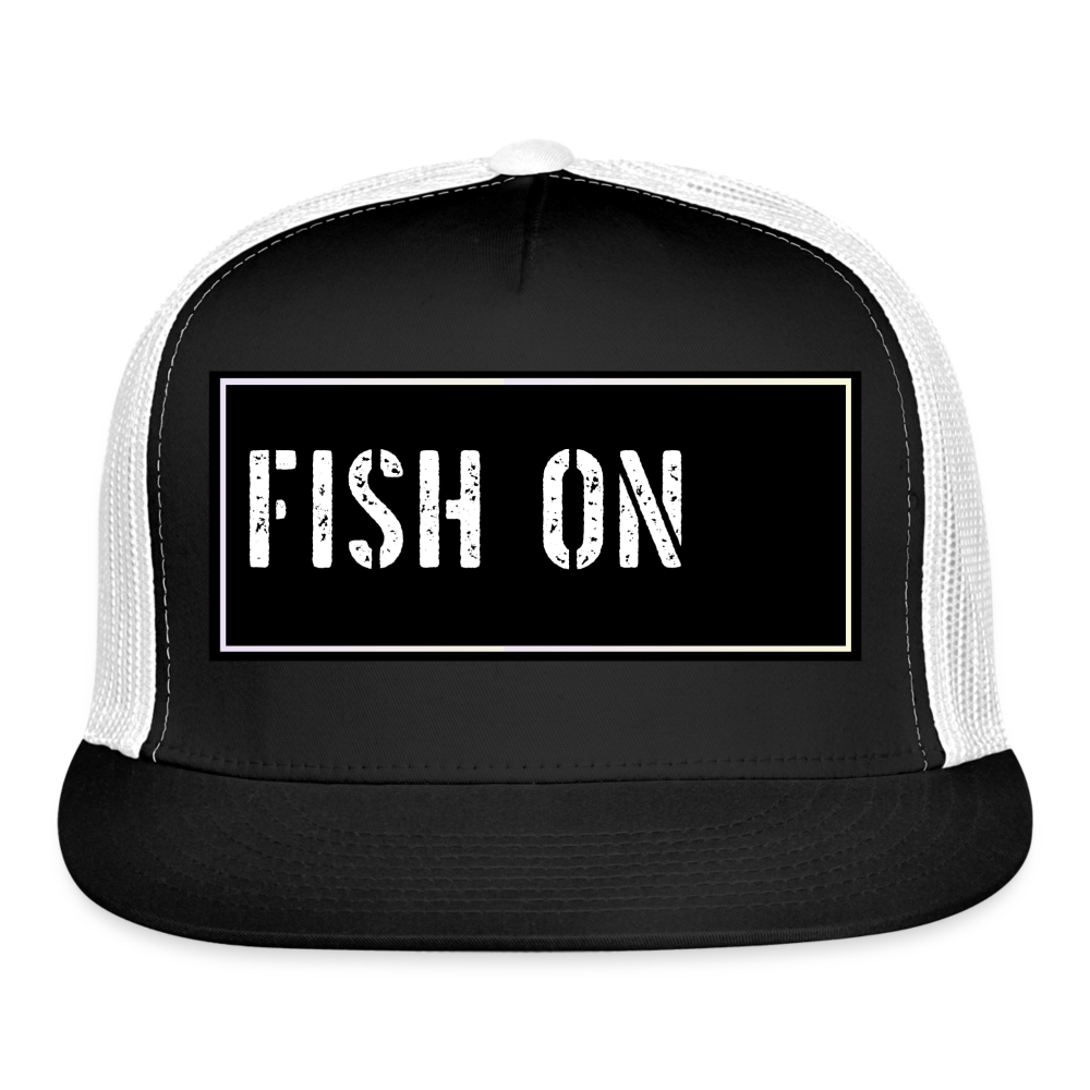 Funny Fishing Cap - black/white