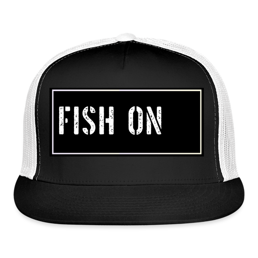 Funny Fishing Cap - black/white