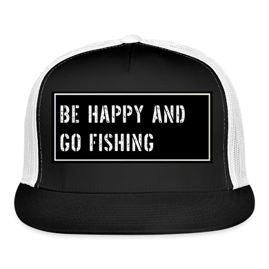 Fish Hat Funny - black/white