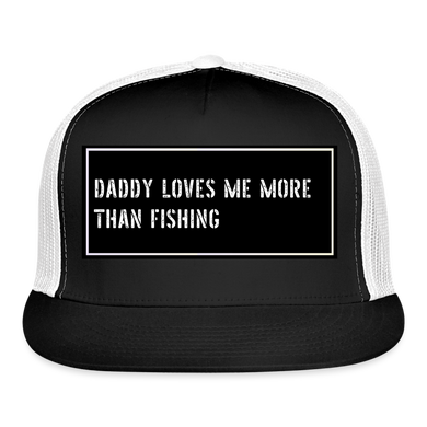 Funny Fishing Trucker Cap - black/white