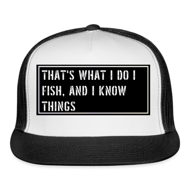 Fishing Hat Funny - white/black