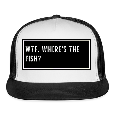 Fishing Hat Funny - white/black