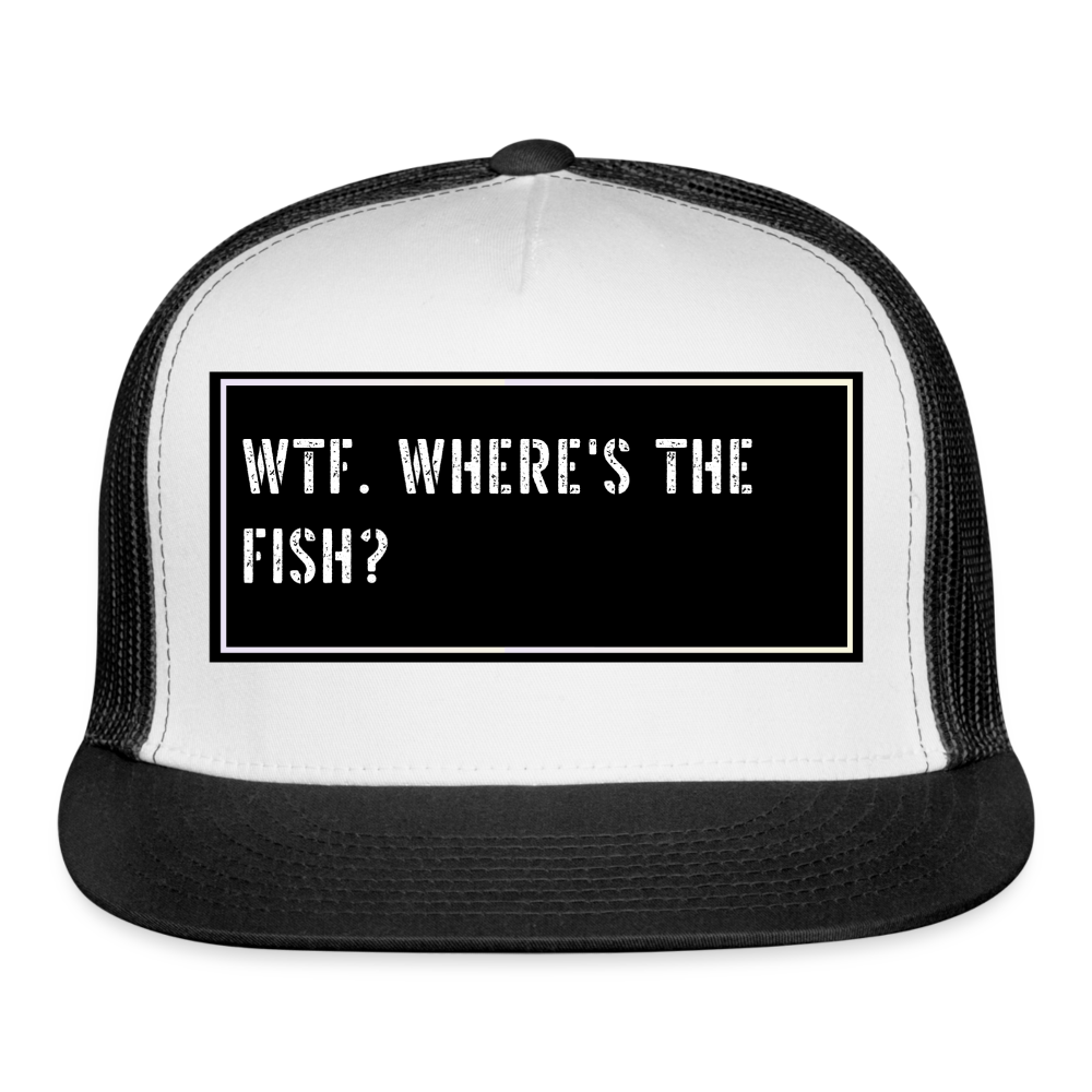 Fishing Hat Funny - white/black
